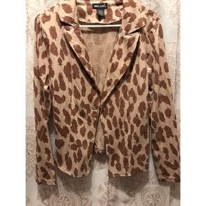 Wet Seal Leopard Print Button Up